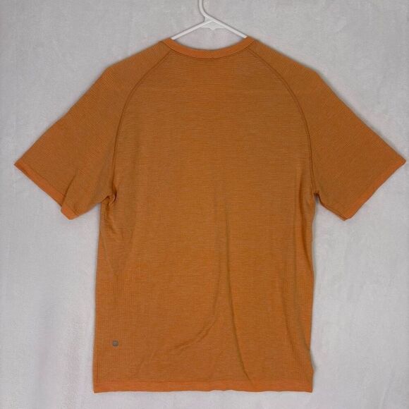 Lululemon Orange Men’s Workout Short Sleeve Top Size Medium - Picture 5 of 10
